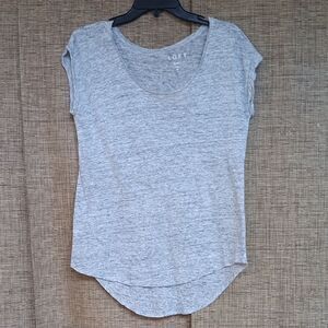 LOFT Gray Women's Linen Tee Shirt